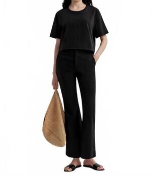 NEW A.L.C. cropped sophie linen pant in black